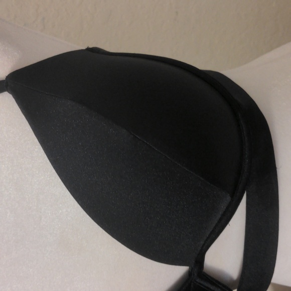 Victoria Secret Black Padded Swimsuit Bikini Halter Top. Size 34DD NWOT - Picture 8 of 9